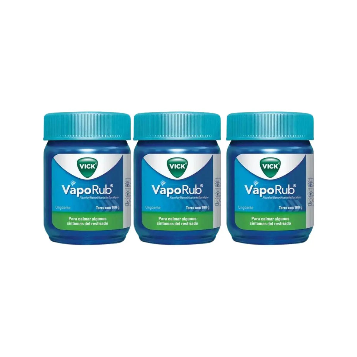 Pack 3 Piezas Ungüento Vick Vaporub De 100 G Resfriado - P&amp;G