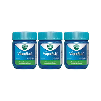 Pack 3 Piezas Ungüento Vick Vaporub De 100 G Resfriado - P&amp;G