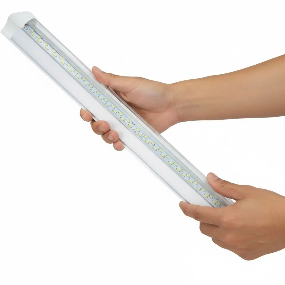 Luminaria Base Interior Aluminio Doble Línea LED COB Transparente 24 W Blanca Adir 3PZ - Adir - detalle