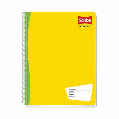 Cuaderno profesional escolar espiral continuo 100 hojas doble raya Scribe - Scribe