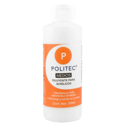 Medio Diluyente Politec 120ml Pintura Acrílica - Politec