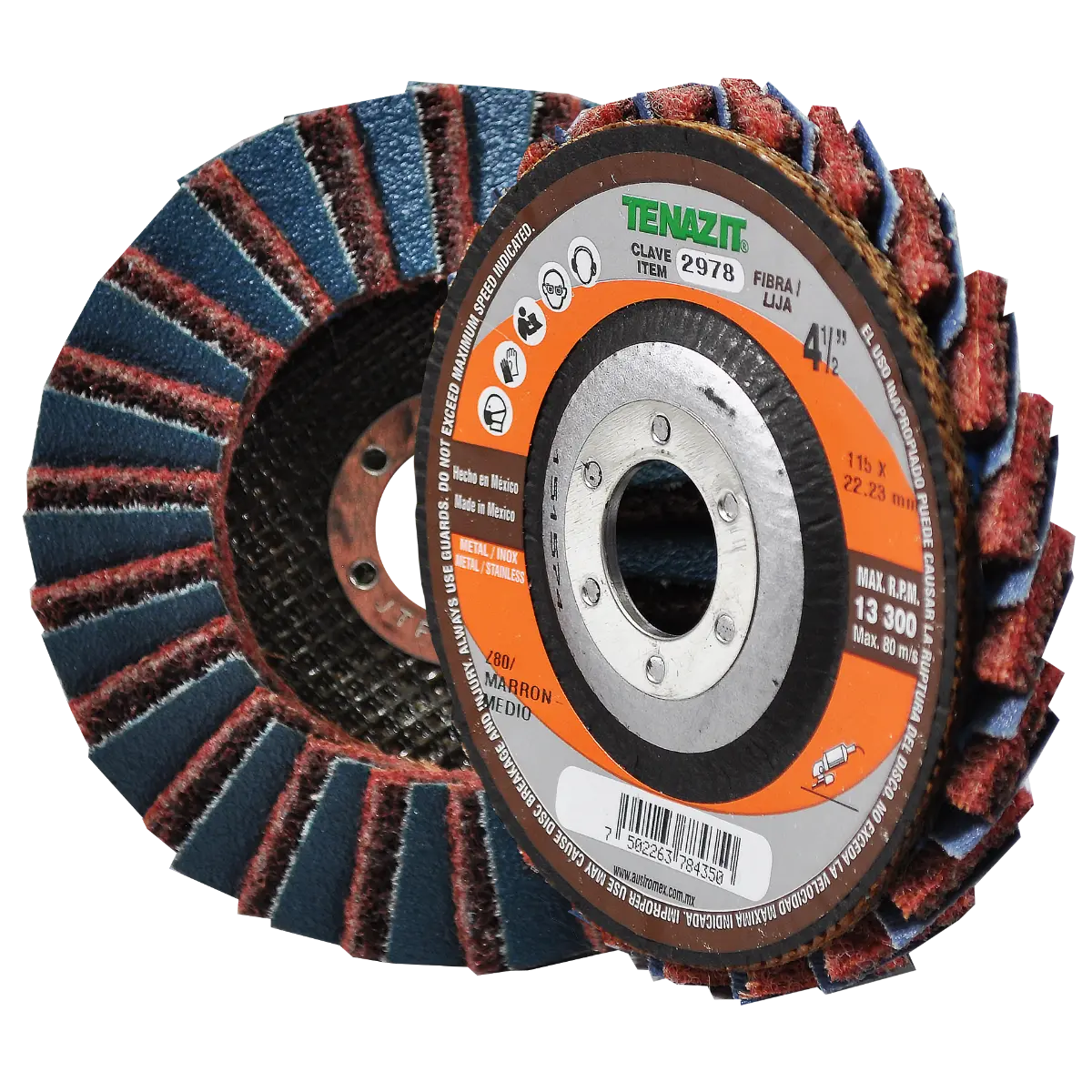 Disco Lminado De Fibra Grano 80 115x22.23mm Clave 2978 Tenazit - Austrodiam