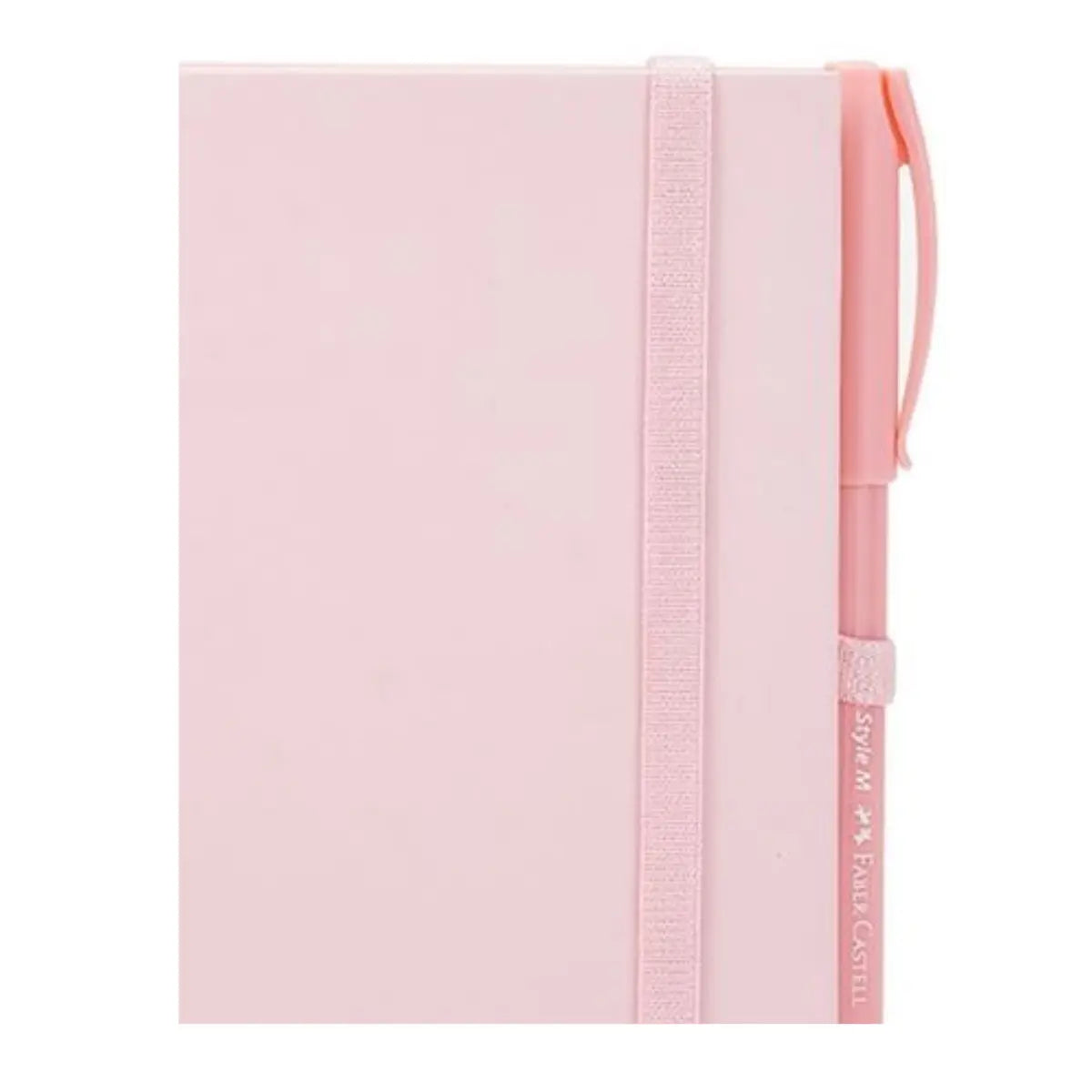 Set Mini Libreta Dibujo Rosa Pastel + Pluma Faber Castell - Faber Castell - vista lateral