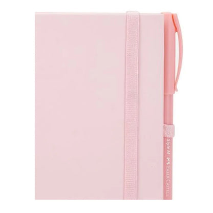Set Mini Libreta Dibujo Rosa Pastel + Pluma Faber Castell - Faber Castell - vista lateral