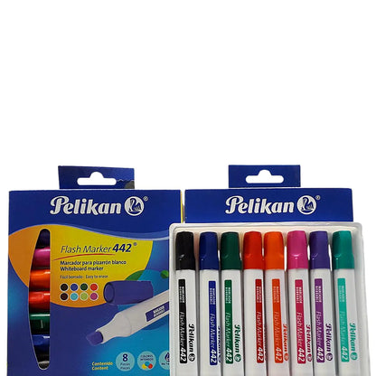 Marcadores para Pizarrón Blanco Flash Marker 442 Pelikan 8 Piezas - Pelikan - detalle