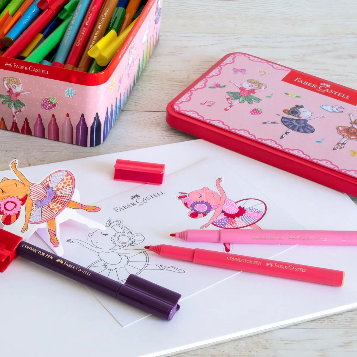 Plumones Faber Castell con Estuche Bailarina 25 Pz - Faber Castell - uso
