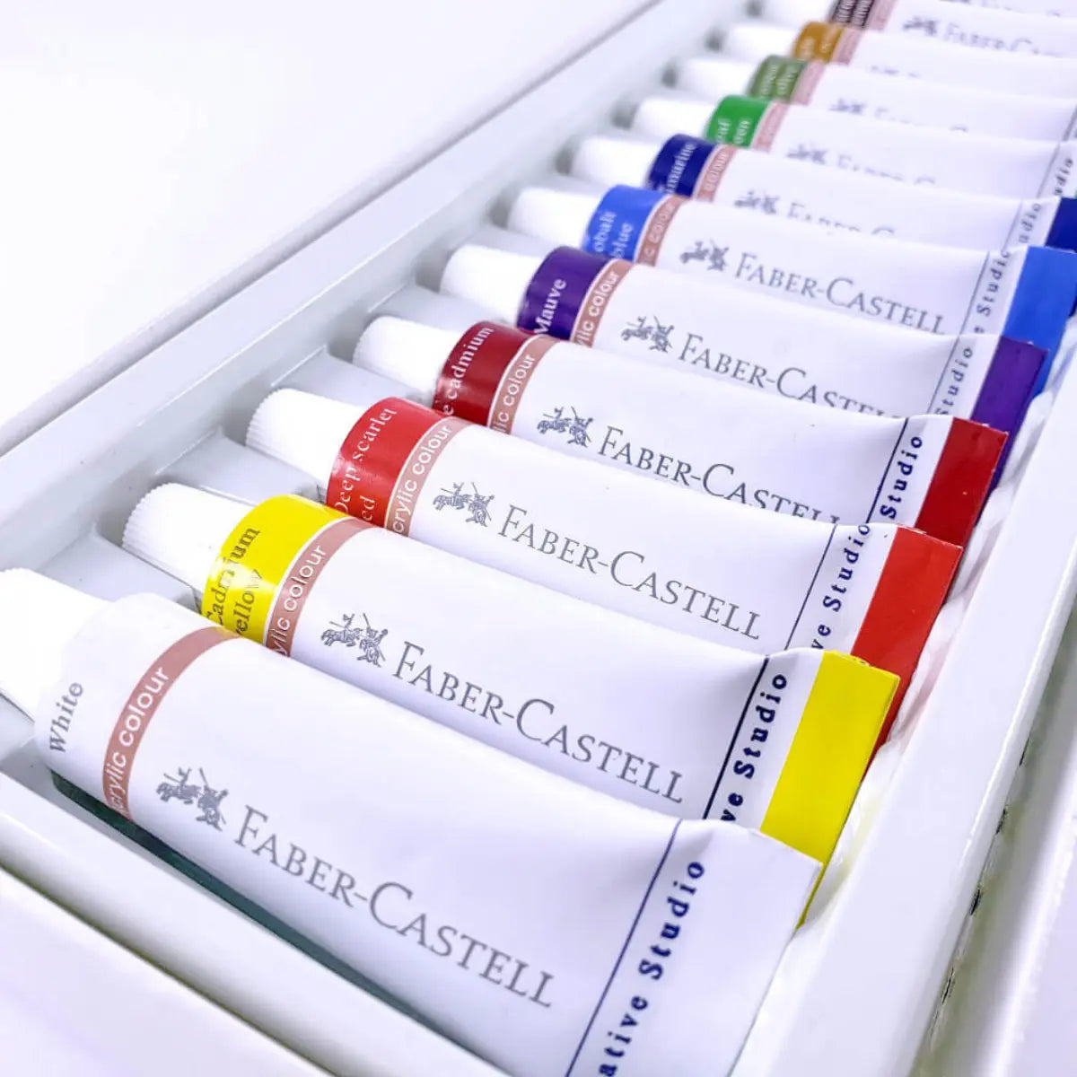 Faber-Castell Starter Kit - Acrylic Colours (Pack of 12) - Faber Castell - vista lateral