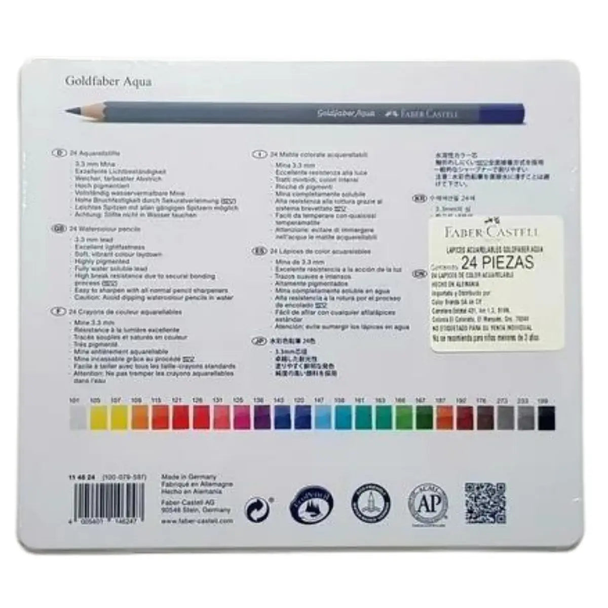 Lápices de Colores Acuarelables Faber Castell Profesional Goldfaber Aqua 24 Pz - Faber Castell - uso