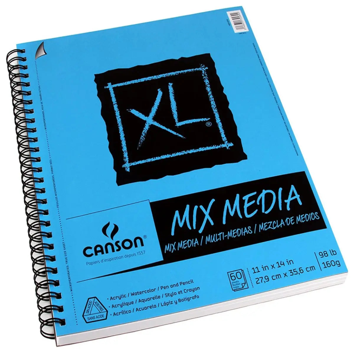Cuaderno Block Canson Xl Mix Media Album Dibujo 27.9 X 35.6 - Canson - vista lateral