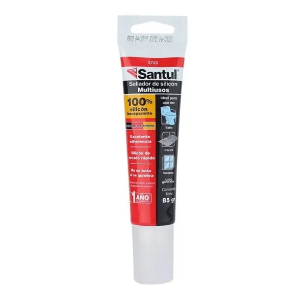 Sellador 100% silicón 85 gr Santul - Santul - vista lateral