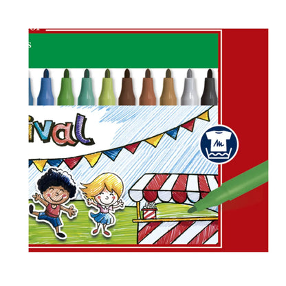 Plumones Faber Castell Festival Punta Fina 12 Pz - Faber Castell - detalle