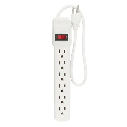 Multicontacto blanco 6 entradas con interruptor y protección Sanelec 8622 - Sanelec - detalle