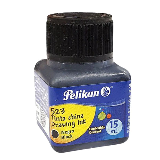 Tinta China Pelikan 15ml Dibujo Caligrafía Elegir Color Negro - Pelikan - vista lateral