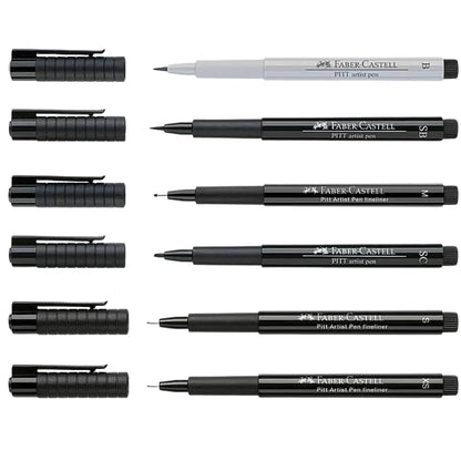 Faber-Castell Pitt Artist Pen Hand Lettering For Beginners Set - Hand Lettering 101 with 7 Pitt Lettering Pens - Faber Castell - vista trasera