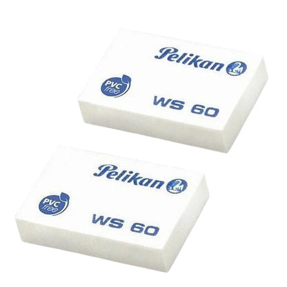 Gomas Plásticas Borrador Ws60 Blanca Pelikan 60 Piezas - Pelikan - vista lateral