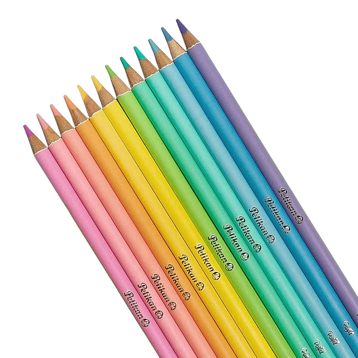 Lápices de Colores Pastel Redondos Largos 3.3mm Pelikan 12 Piezas - Pelikan - detalle