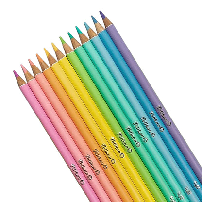 Lápices de Colores Pastel Redondos Largos 3.3mm Pelikan 12 Piezas - Pelikan - detalle