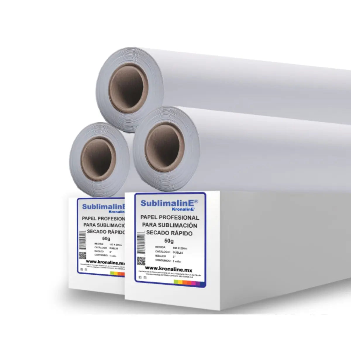 Rollo Papel Sublimacion Secado Rápido Kronaline Subl55 50g - Kronaline - vista trasera
