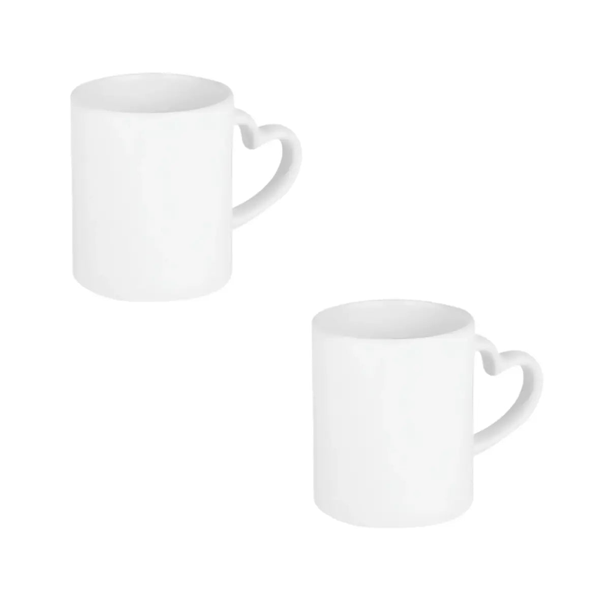 2pz Taza blanca11oz. Con asa de corazón Color Make - ColorMake - detalle