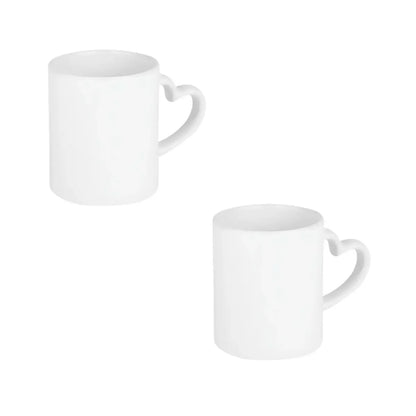 2pz Taza blanca11oz. Con asa de corazón Color Make - ColorMake - detalle