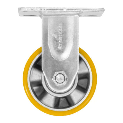 RODAJA ALUMINIO PU NARANJA FIJA 4" - Dogotuls - vista lateral