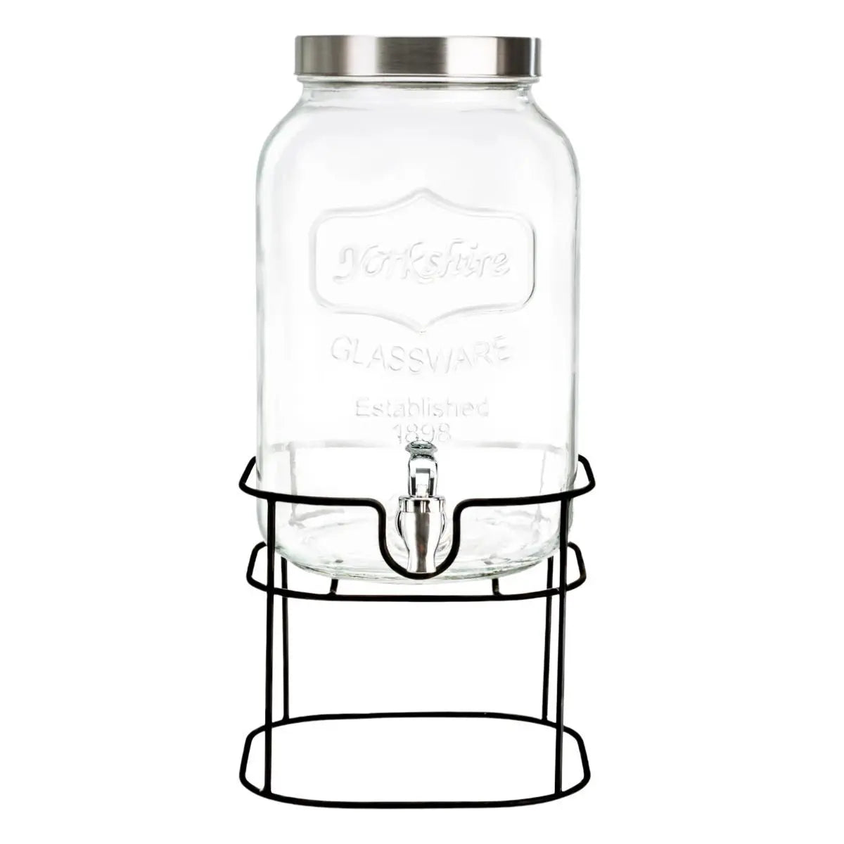 Kit Vitrolero 5 lt +  6 Tarros Mason Jar Asa Tapa Plata - Vittori - accesorios