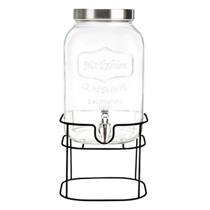 Kit Vitrolero 5 lt +  6 Tarros Mason Jar Asa Tapa Plata - Vittori - accesorios