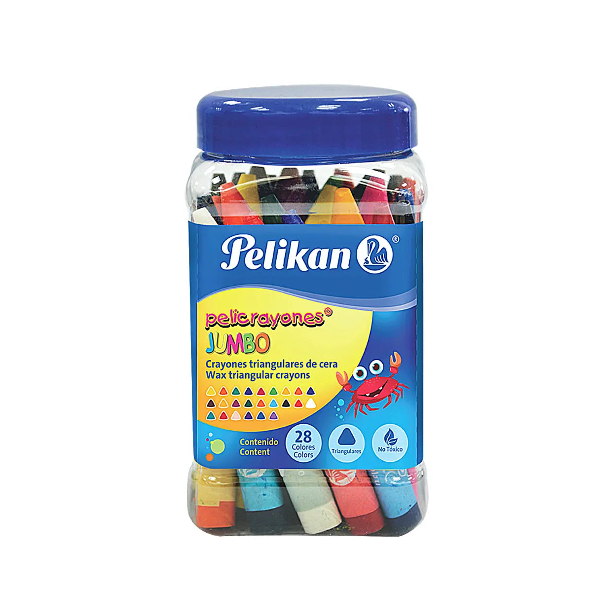 Crayones Jumbo Cera de Colores Pelikan 28 Piezas - Pelikan - vista trasera