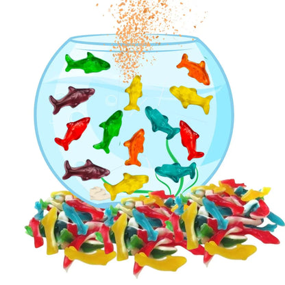 1 Kg Gomitas Tiburones Mix Jovi Sabores Frutales Suave - Jovy - vista lateral