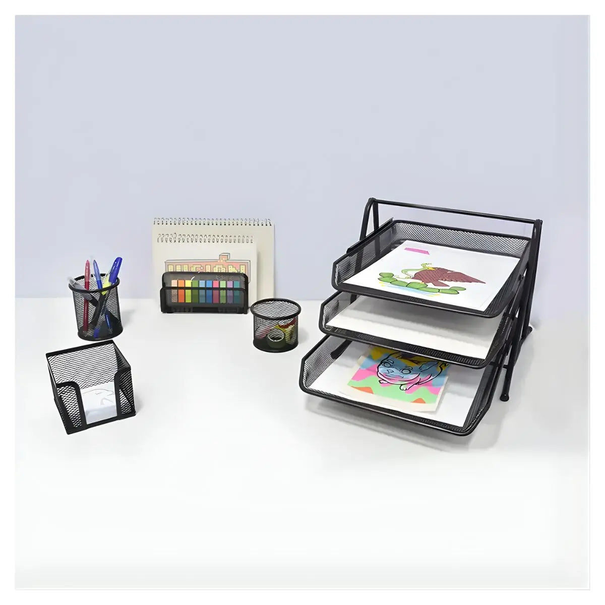 Juego De Escritorio Malla Mesh Organizador Azor - Azor