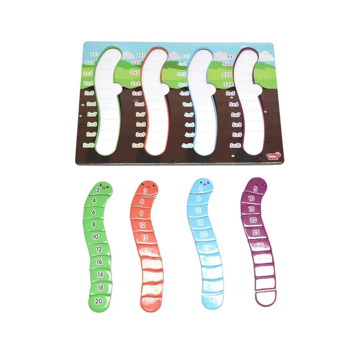 ROMPECABEZAS TABLAS MULTIPLICAR DINOSAURIO 2-5 OP* - Diako - vista lateral