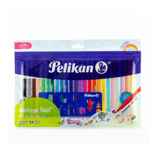 Plumones Lavables Incluye 6 Pastel Pelikan Markana Twist 24 Piezas - Pelikan - vista lateral