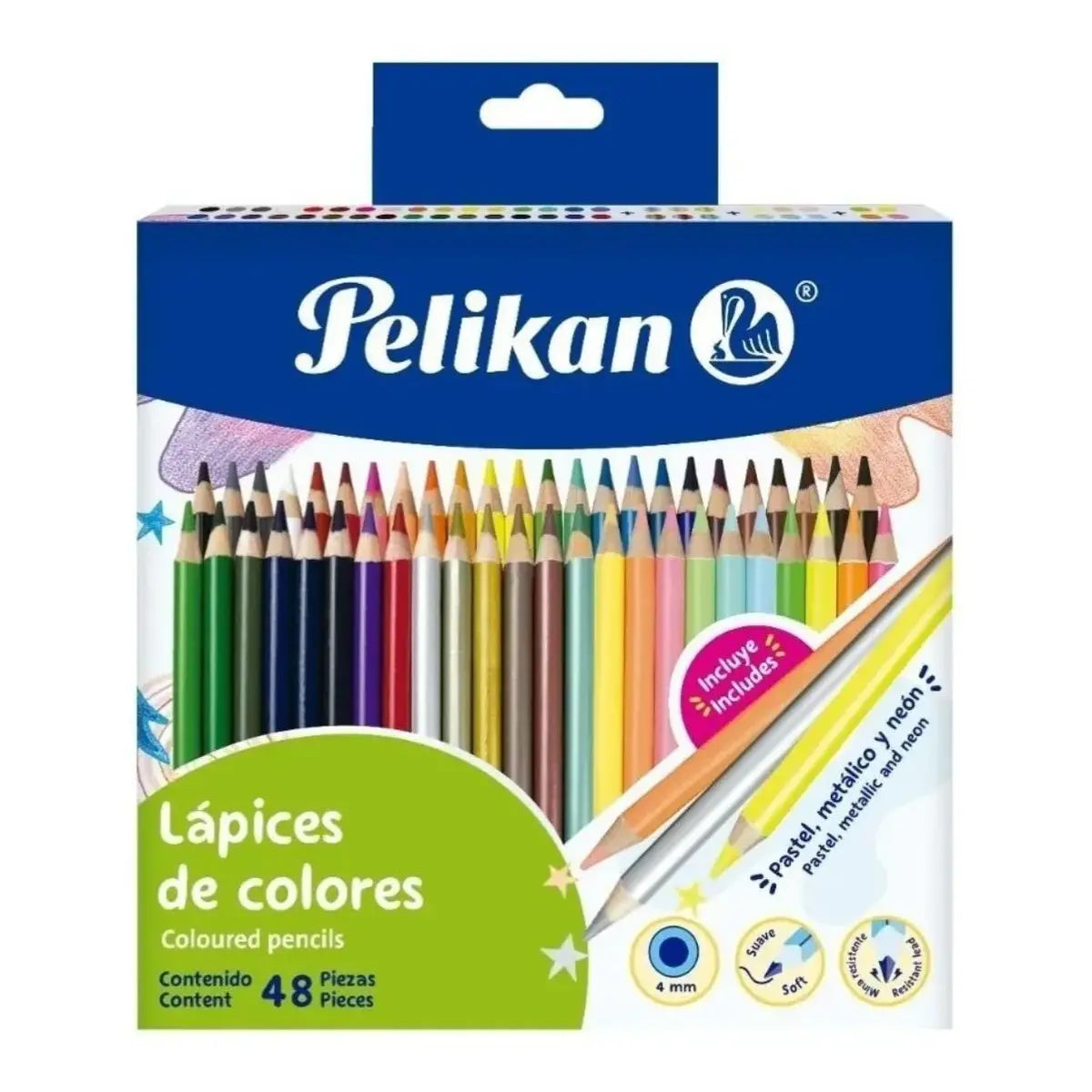 48 Pz Lapices de Colores Redondos 4 Mm Pelikan - Pelikan