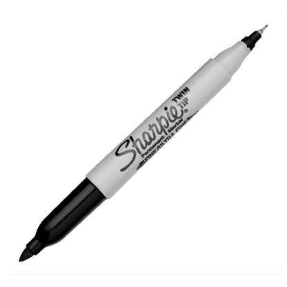 Marcador Permanente Sharpie Doble Punta Negro 12pzas 1805635 - Sharpie - empaque
