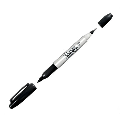 Marcador Permanente Sharpie Doble Punta Negro 12pzas 1805635 - Sharpie - vista trasera