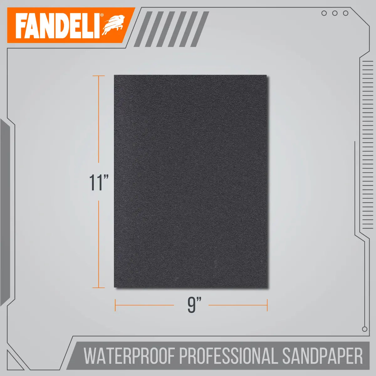Kit 25 Hojas Lija Agua Grano Extra Fino 1500 9x11 Fandeli - Fandeli