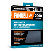 Kit 25 Hojas Lija Agua Grado 2000 9x11 Extra Fino Fandeli - Fandeli - contenido