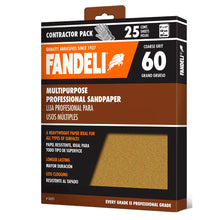 Kit 25 Lija Profesional Multiusos Grano 60 Grueso Fandeli - Fandeli - vista trasera