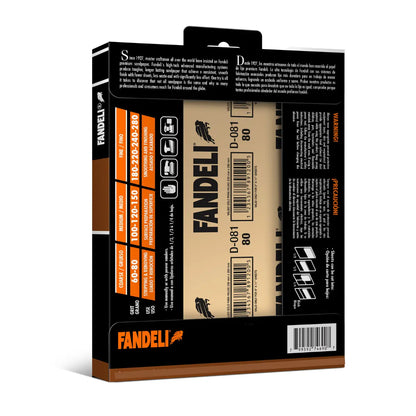 Kit 25 Lijas Multipropósito Granos 80 / 120 / 220 Fandeli - Fandeli - vista trasera