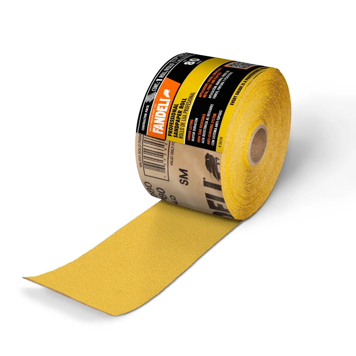 Rollo Lija Profesional Multiusos Grano 80 7cmx18m Fandeli - Fandeli