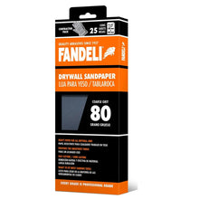 Kit 25 Lija Profesional Yeso Paredes Grado Grueso 80 Fandeli - Fandeli - empaque