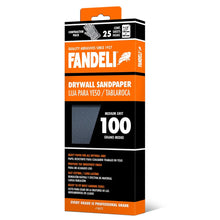 Kit 25 Lija Profesional Yeso Paredes Grado Medio 100 Fandeli - Fandeli - vista lateral