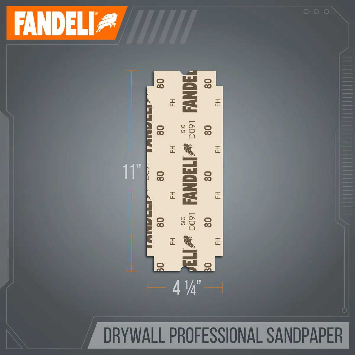 Kit 25 Lija Profesional Yeso Paredes Grado Medio 150 Fandeli - Fandeli