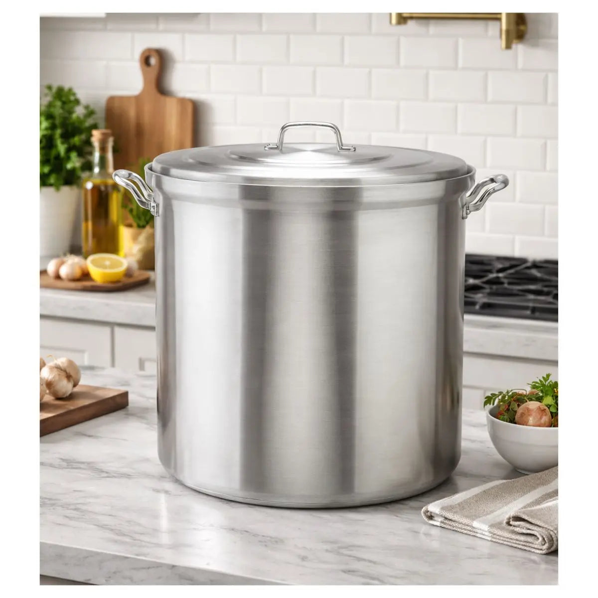 Olla Vaporera Alpro 50cm X 41cm 80 L Aluminio Con Tapa - Alpro
