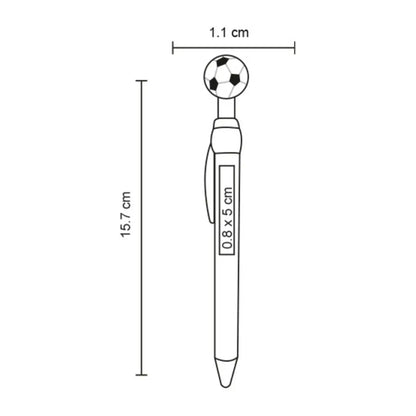 10pzs Boligrafo Plastico For Promotional Clip Forma Balon Soccer - For Promotional - detalle
