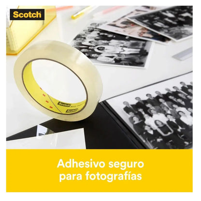 Cinta Scotch 665 3m Doble Cara 12mmx23m Adhesivo Permanente Transparente - 3M - detalle