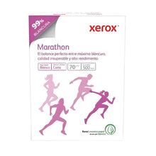 Paquete 500 hojas Papel Cortado Bond Marathon 70gr Carta 99% Blancura Xerox - Xerox - vista lateral