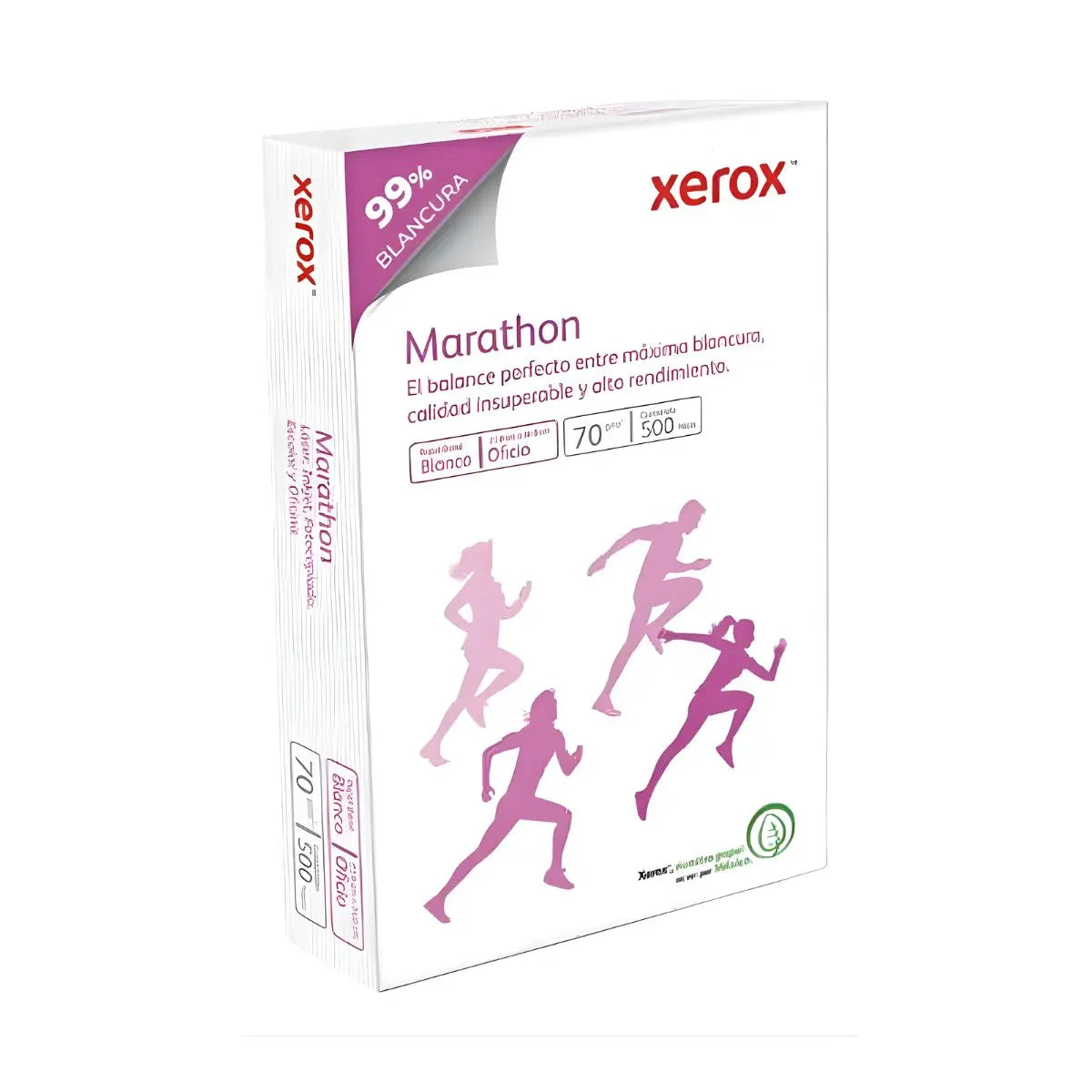 Caja Papel Xerox Marathon Tamaño Oficio 5000 Hojas Blancas - Xerox - vista lateral
