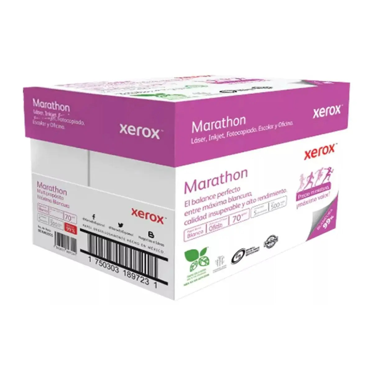 Caja Papel Xerox Marathon Tamaño Oficio 5000 Hojas Blancas - Xerox