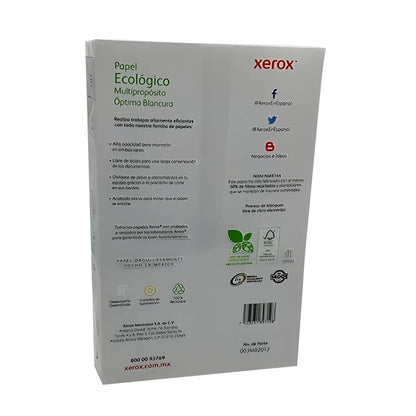 500 Hojas Papel Xerox Ecologico Tamaño Oficio Blancas - Xerox - empaque